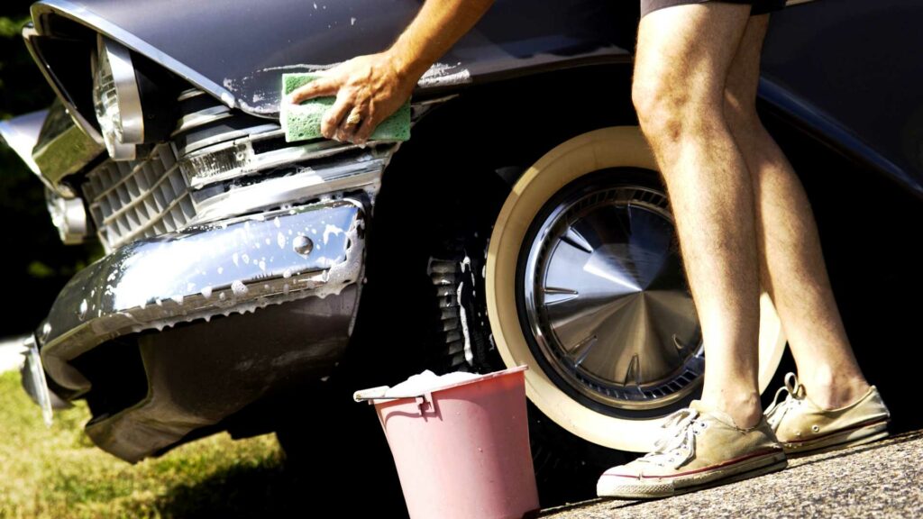 how to clean a classic car