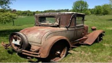 Photo of Antique 1927 Chevrolet Coup Barn Find.