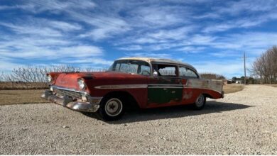 Photo of (1956) Chevrolet Bel Air Saved After 40 Years of Sitting / You Can Guess the Rest
