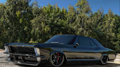 Photo of This Slammed And Murdered Out 1965 Buick Riviera Is A Stunning Neo Classic