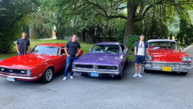 Photo of High School Buddies Owning 3 Vintage Cars: Plum Crazy ’69 Charger, ’58 Pontiac Laurentian And ’68 Chevy Camaro