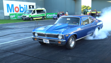 Photo of Brave Lady Owned/Raced 540 Dart Block 1972 Chevy Pushing 650hp+ In Action