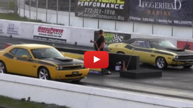 Photo of 6.1L SRT8 Track Pack Challenger Head To Head With A 1970 340 Challenger T/A Six Pack